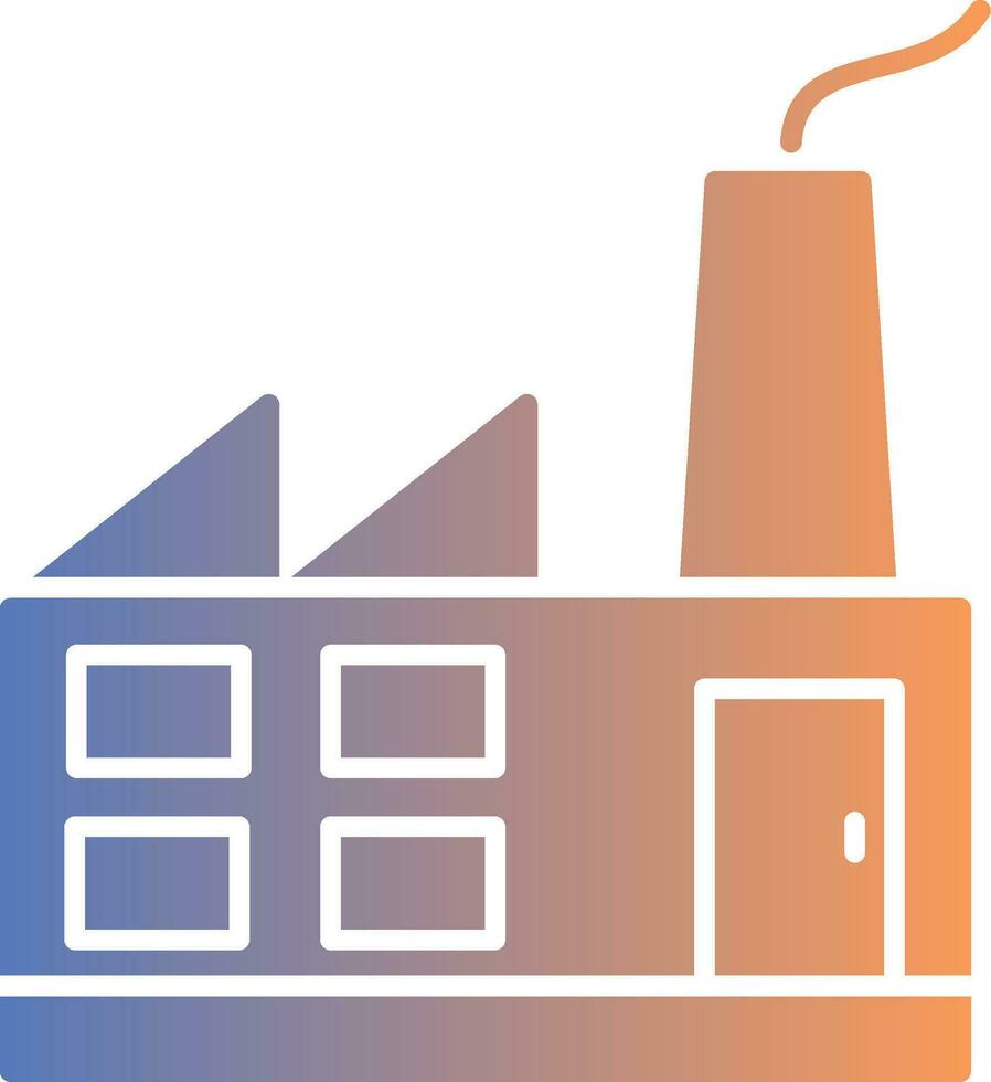 Factory Gradient Icon vector