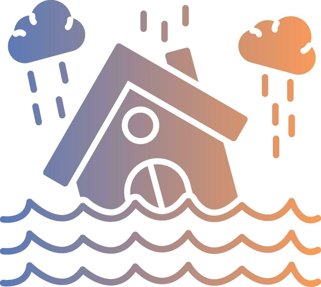 Flood Gradient Icon vector