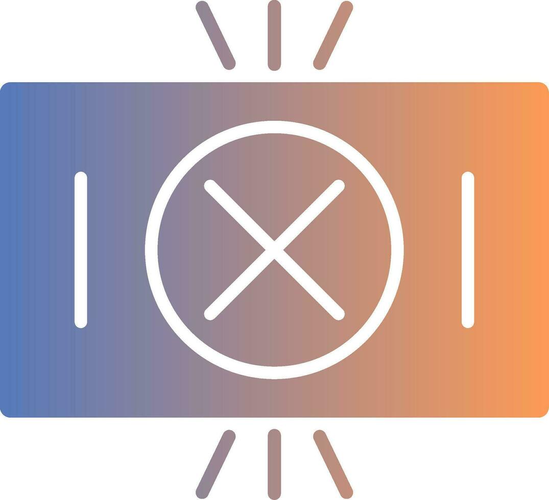 Red Card Gradient Icon vector