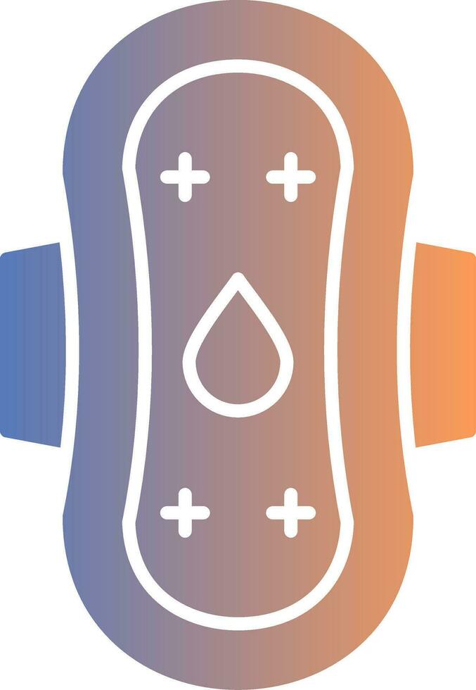 Sanitary Towel Gradient Icon vector