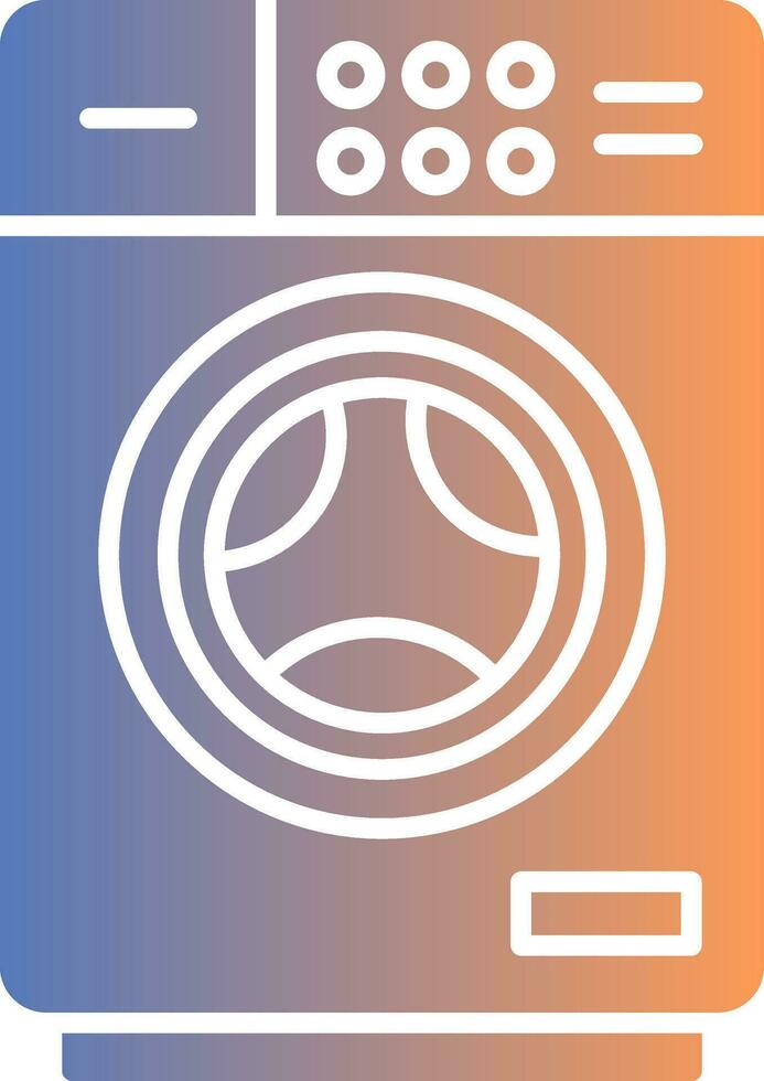Washing Machine Gradient Icon vector