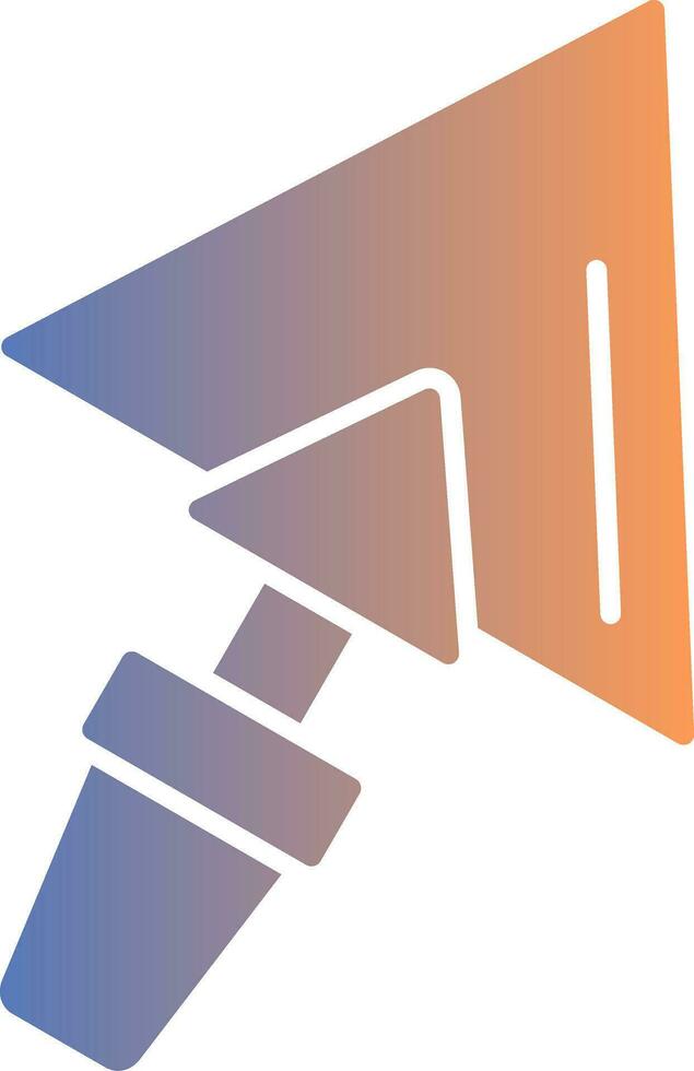 Plastering Trowel Gradient Icon vector