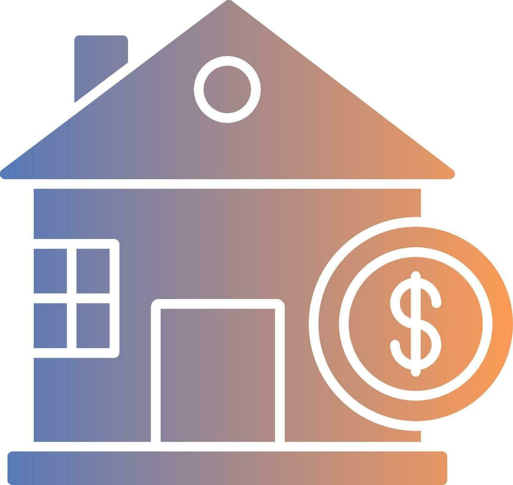 Home Loan Gradient Icon vector