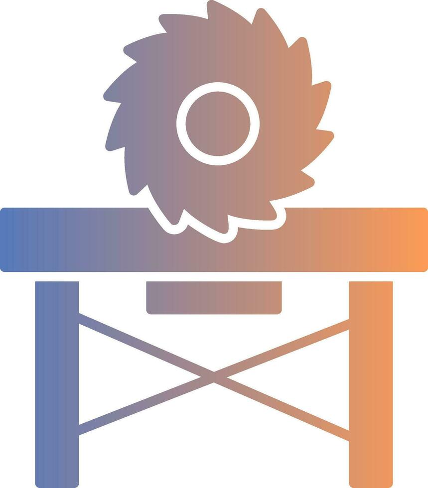 Circular Saw Gradient Icon vector