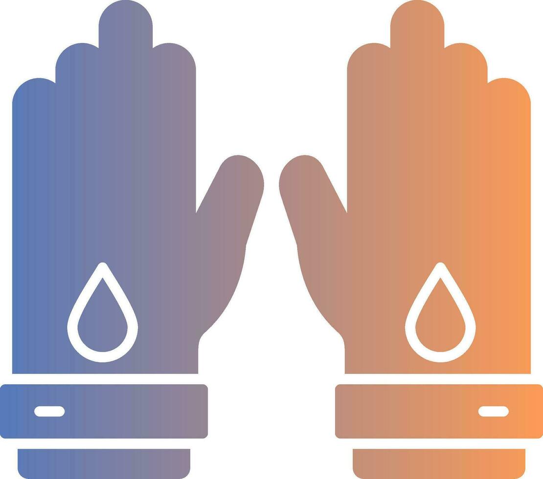 Working Gloves Gradient Icon vector