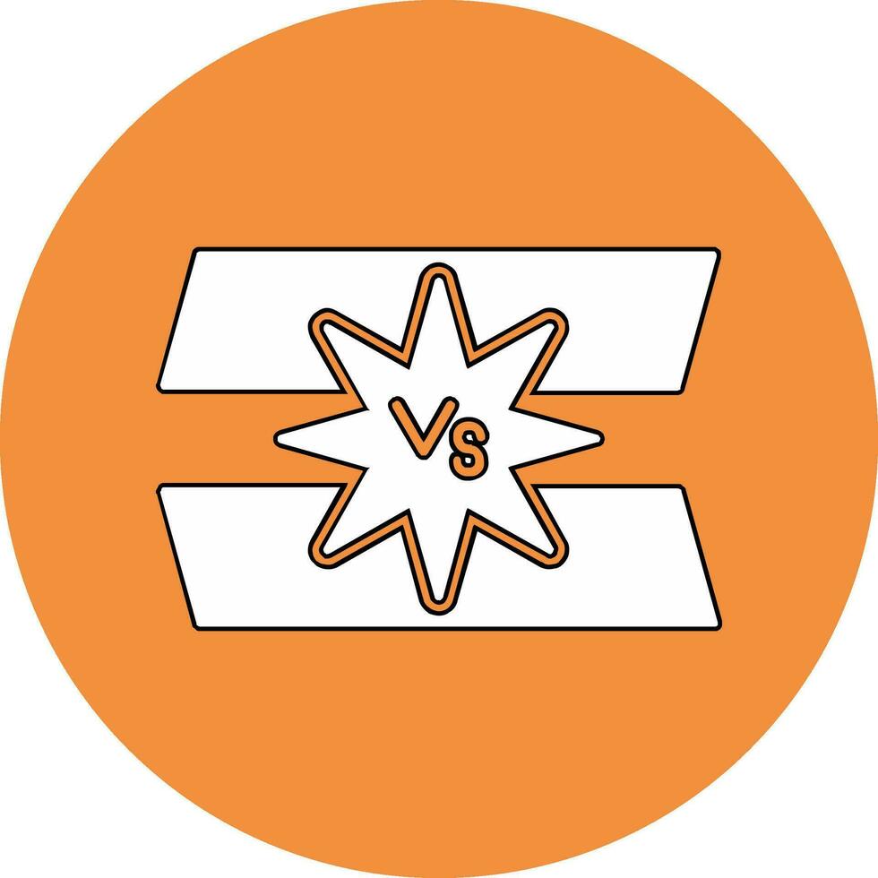 versus icono de vector