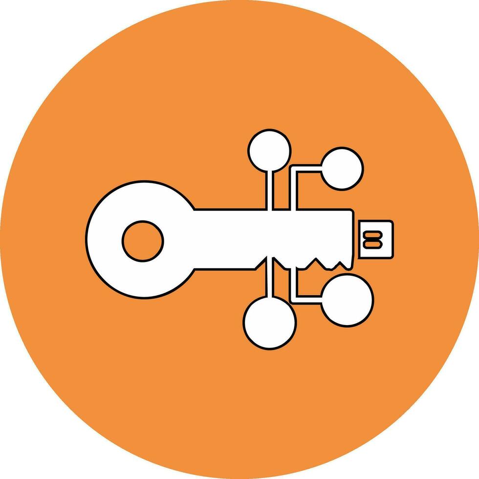 digital key Vector Icon