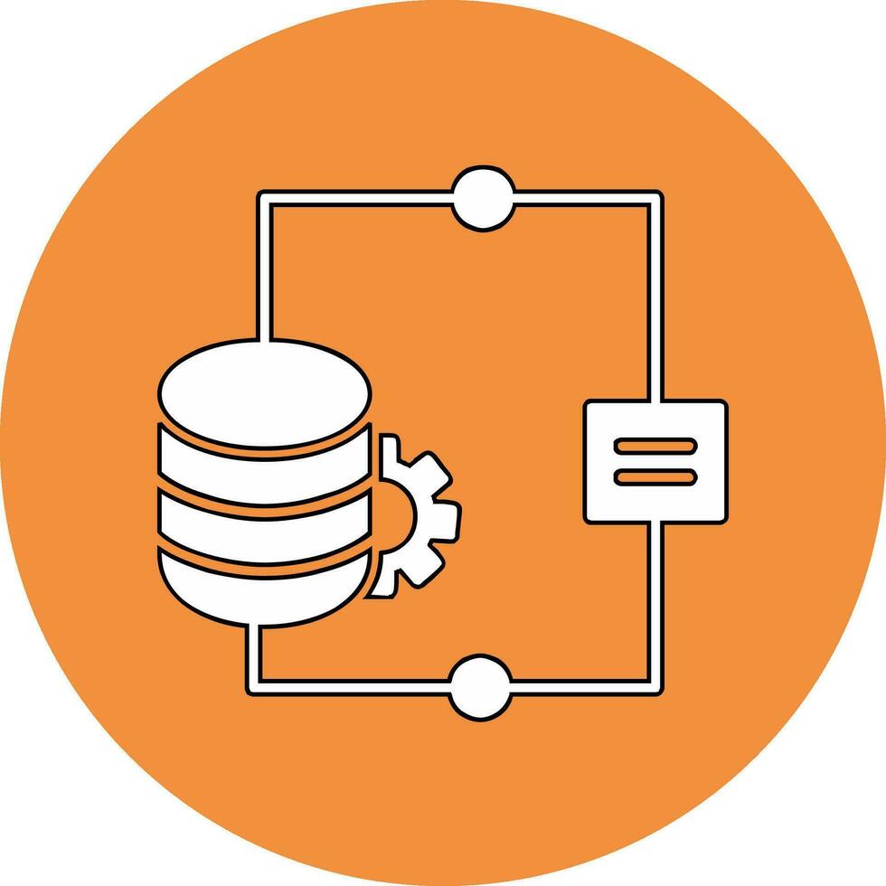 icono de vector de integración de datos