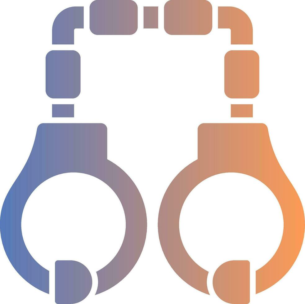 Handcuffs Gradient Icon vector