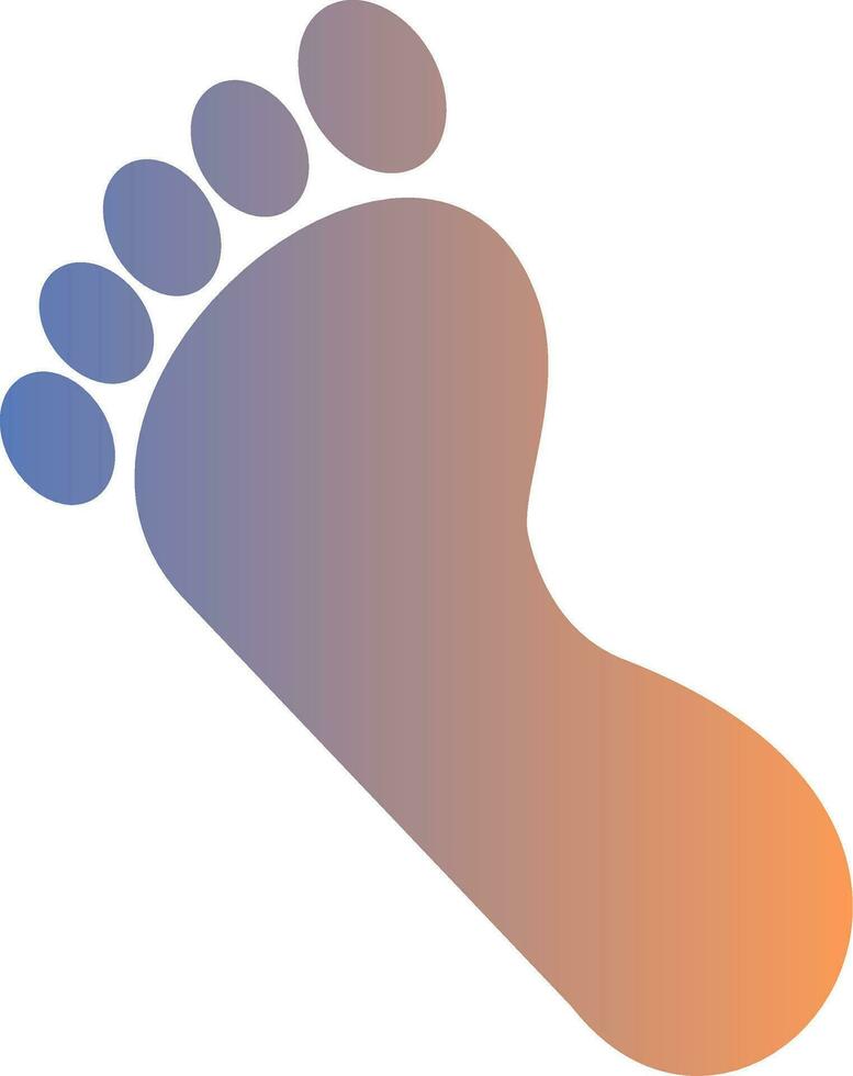Footprint Gradient Icon vector