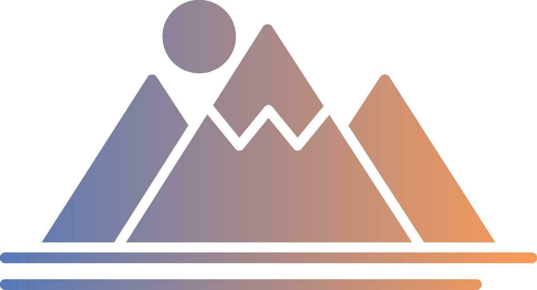 Mountain Gradient Icon vector