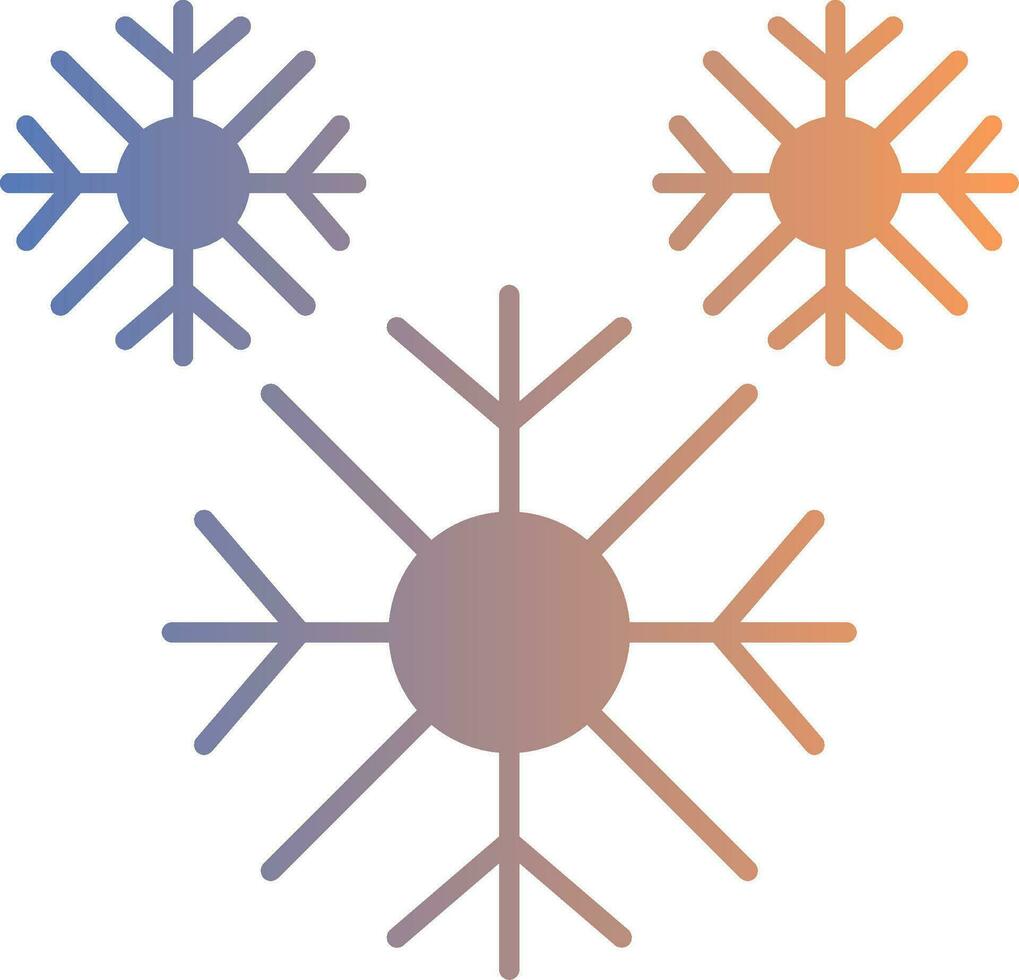 copo de nieve degradado icono vector