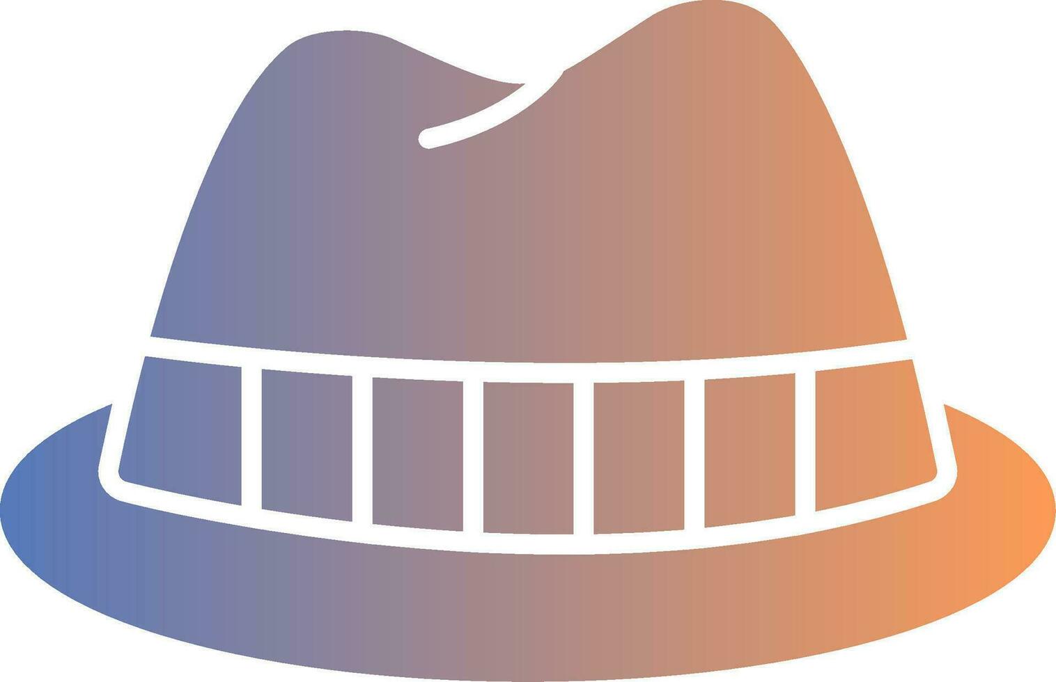 Fedora Hat Gradient Icon vector