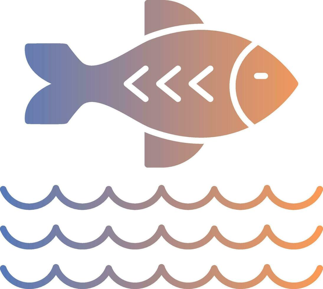 Fish Gradient Icon vector