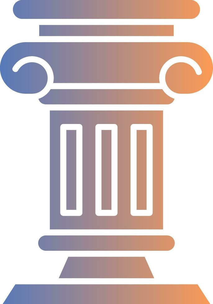 Pillar Gradient Icon vector