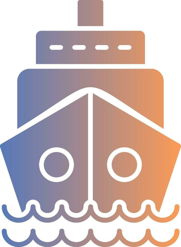 Ship Gradient Icon vector