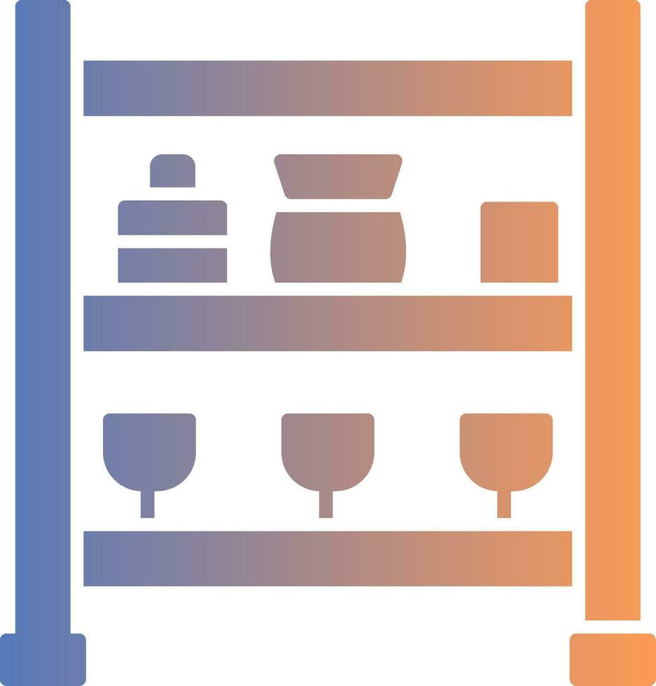 Shelves Gradient Icon vector