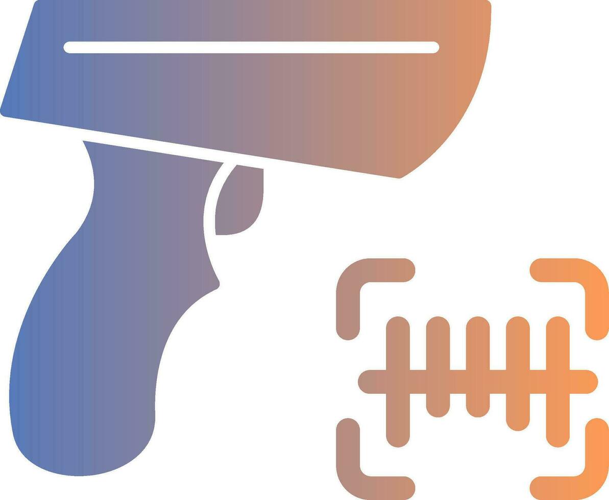 Barcode Scanner Gradient Icon vector