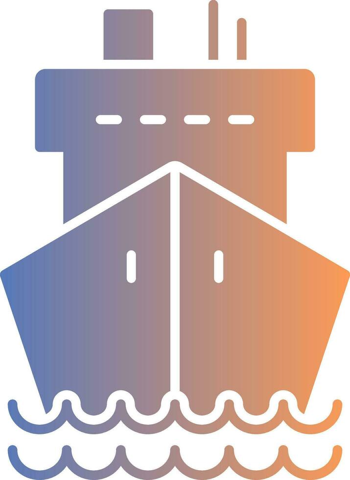 Cargo Ship Gradient Icon vector