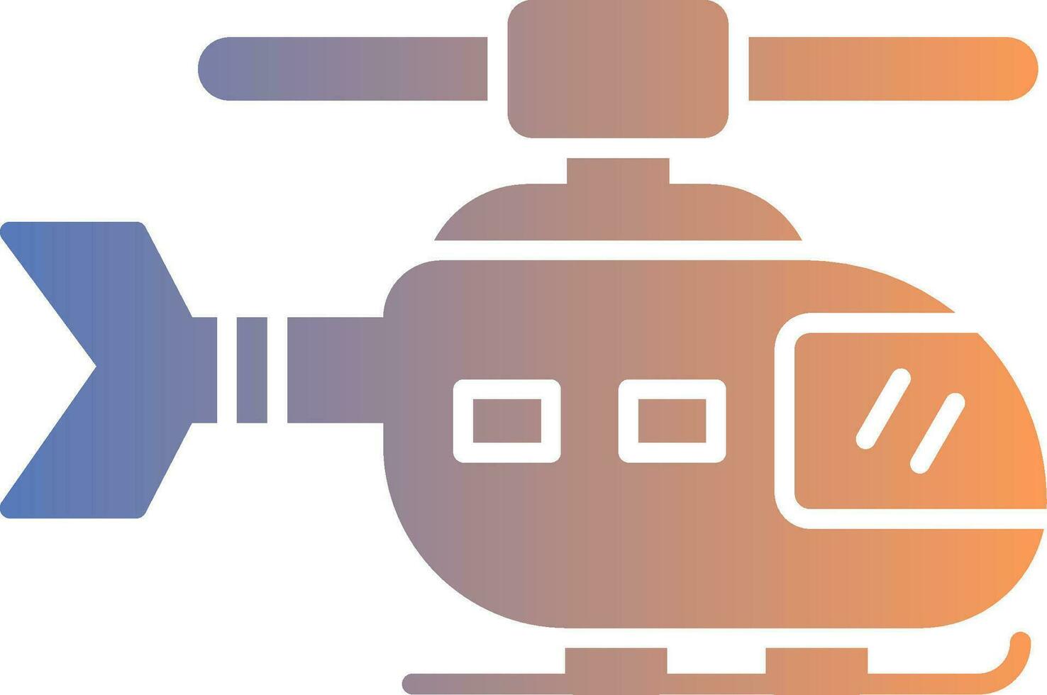 Helicopter Gradient Icon vector