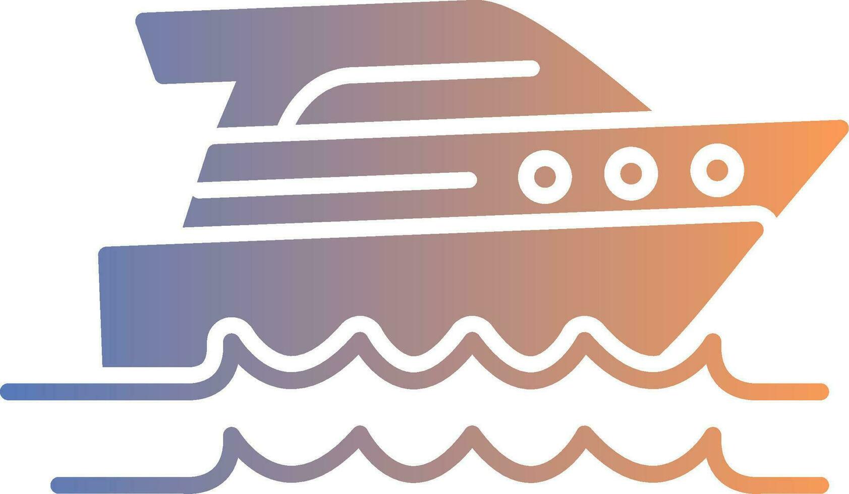 Speed Boat Gradient Icon vector