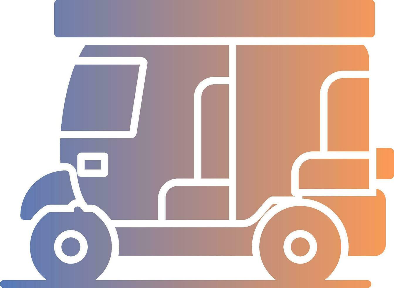Rickshaw Gradient Icon vector