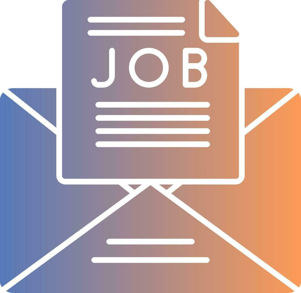 Job Offer Gradient Icon vector