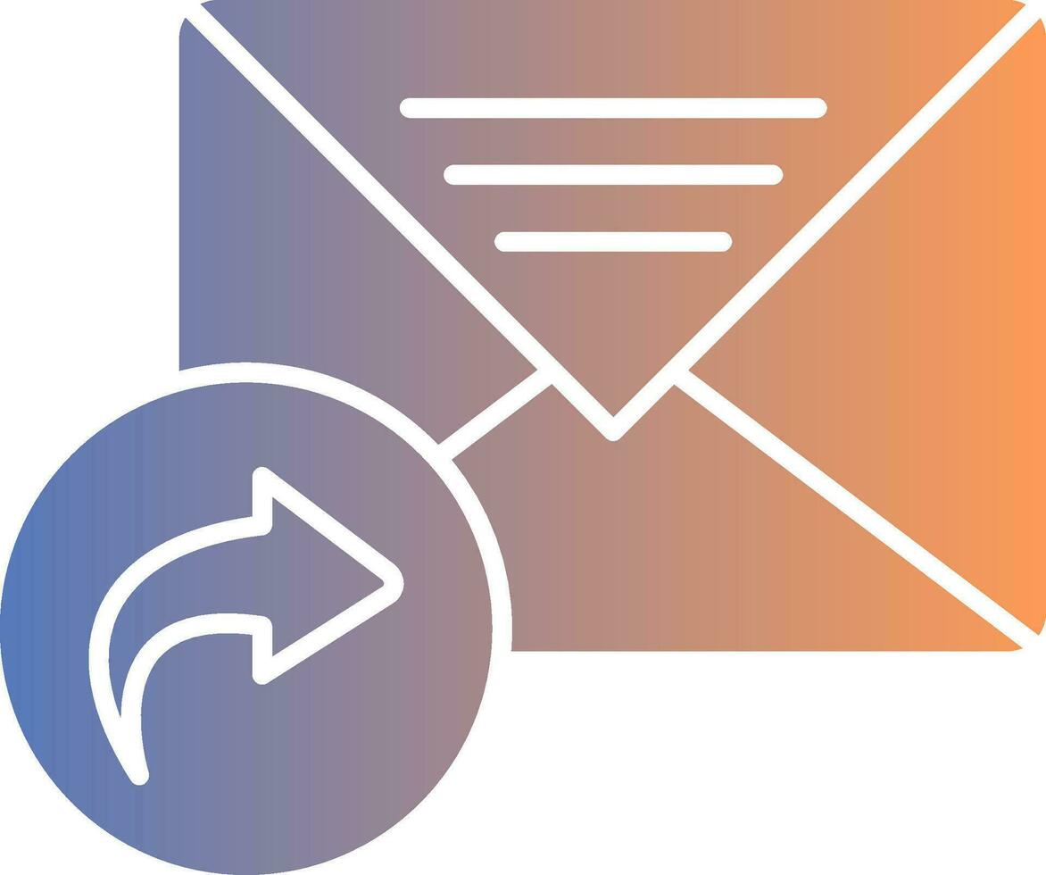 Forward Message Gradient Icon vector
