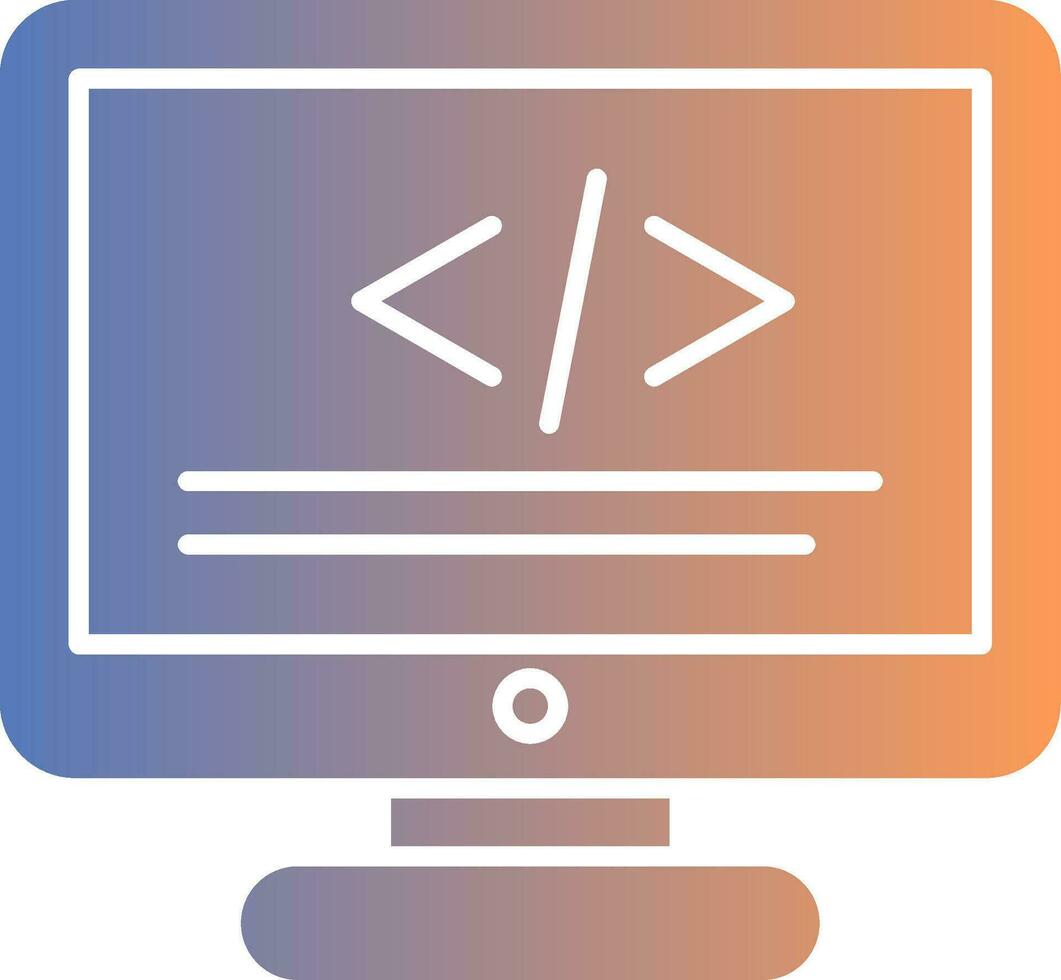 Programming Gradient Icon vector