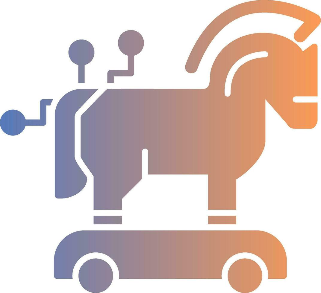 Trojan Horse Gradient Icon vector