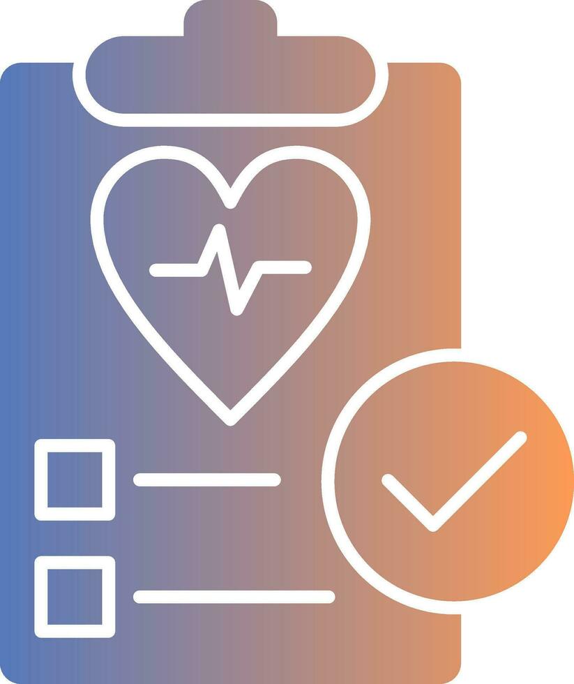 Health Check Gradient Icon vector