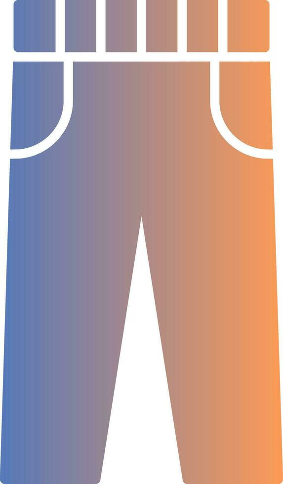 Trousers Gradient Icon vector