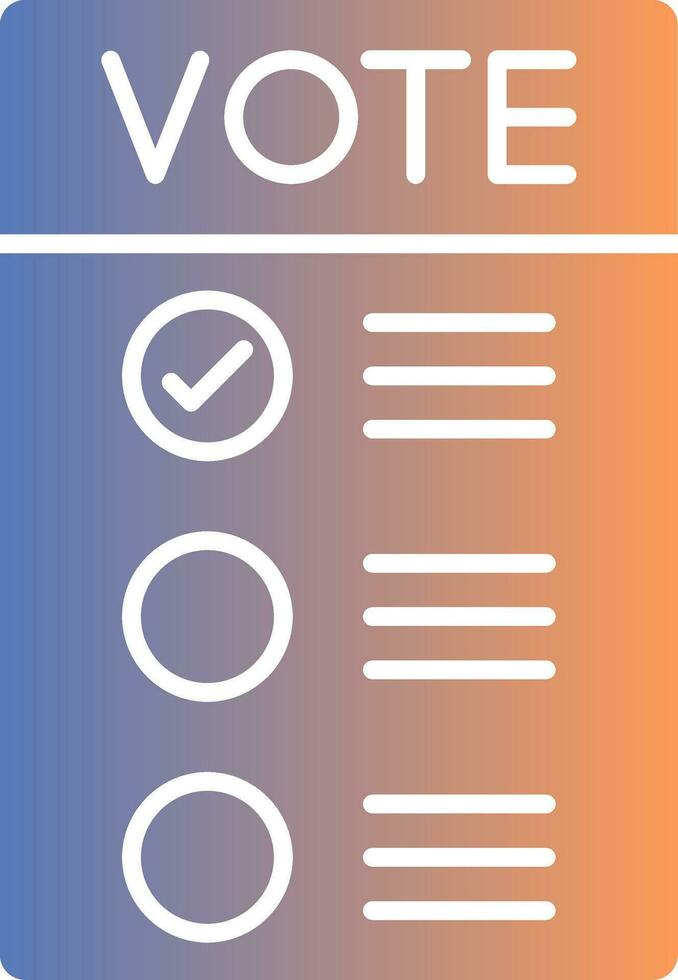 Number of vote Gradient Icon vector