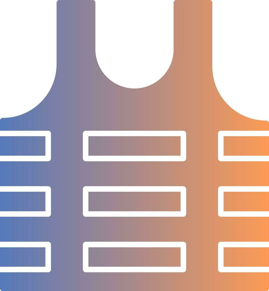 Bullet Proof Vest Gradient Icon vector