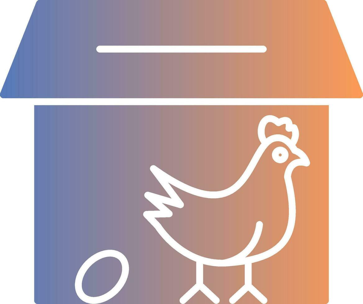 pollo cooperativa degradado icono vector