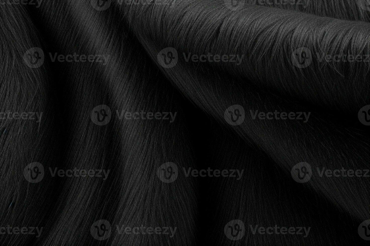 AI generated Close up black fur pattern wool texture background. Pro Photo