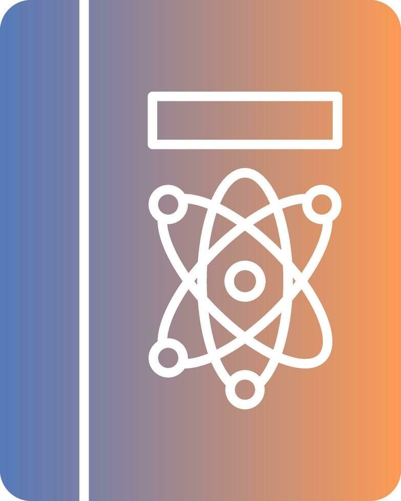 Science Book Gradient Icon vector