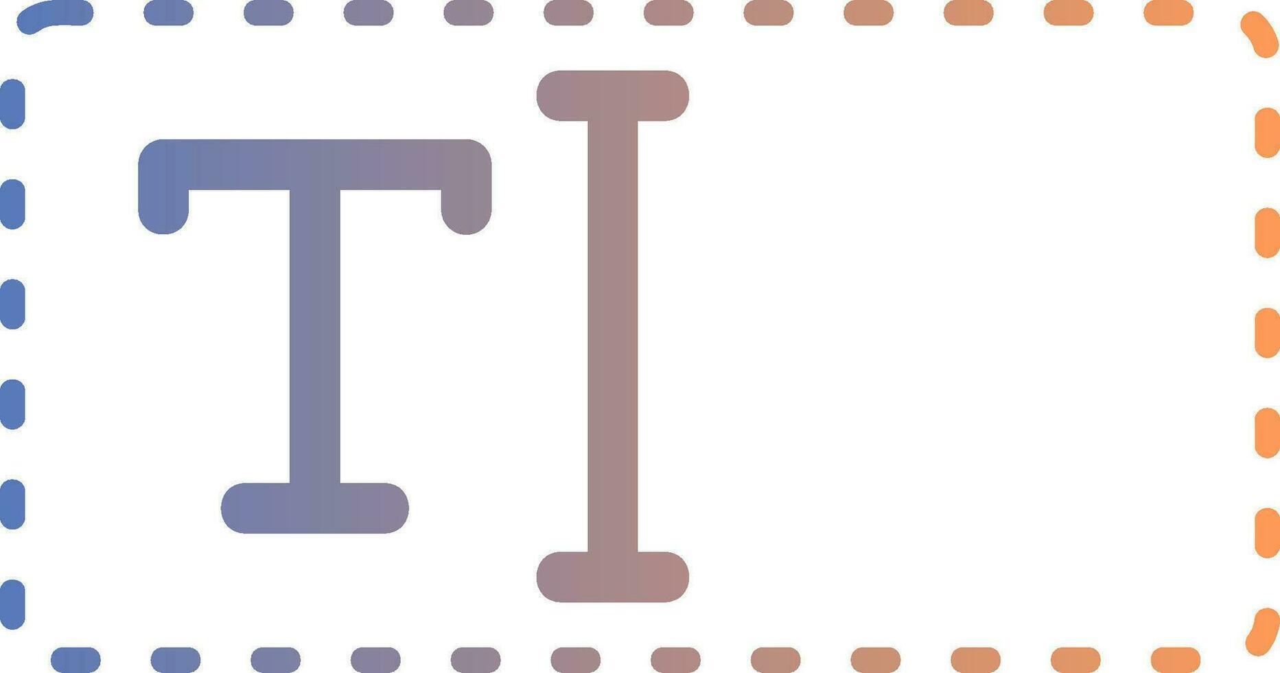 Text Box Gradient Icon vector