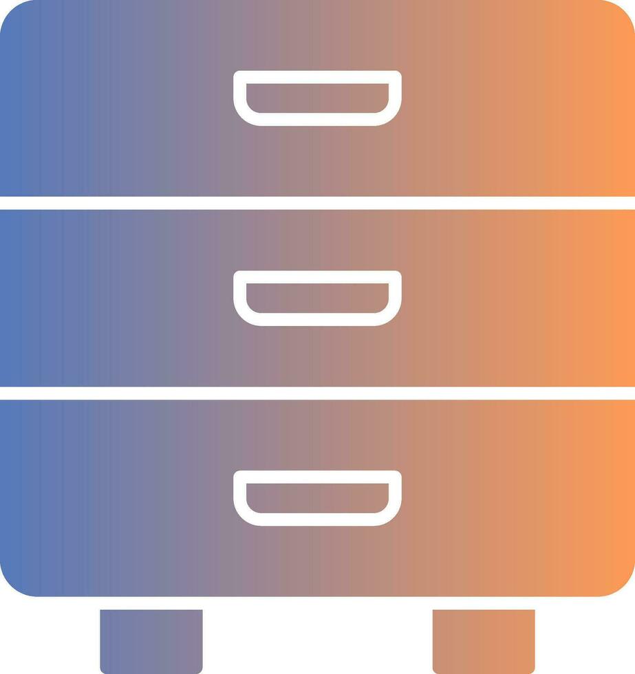 Drawer Gradient Icon vector