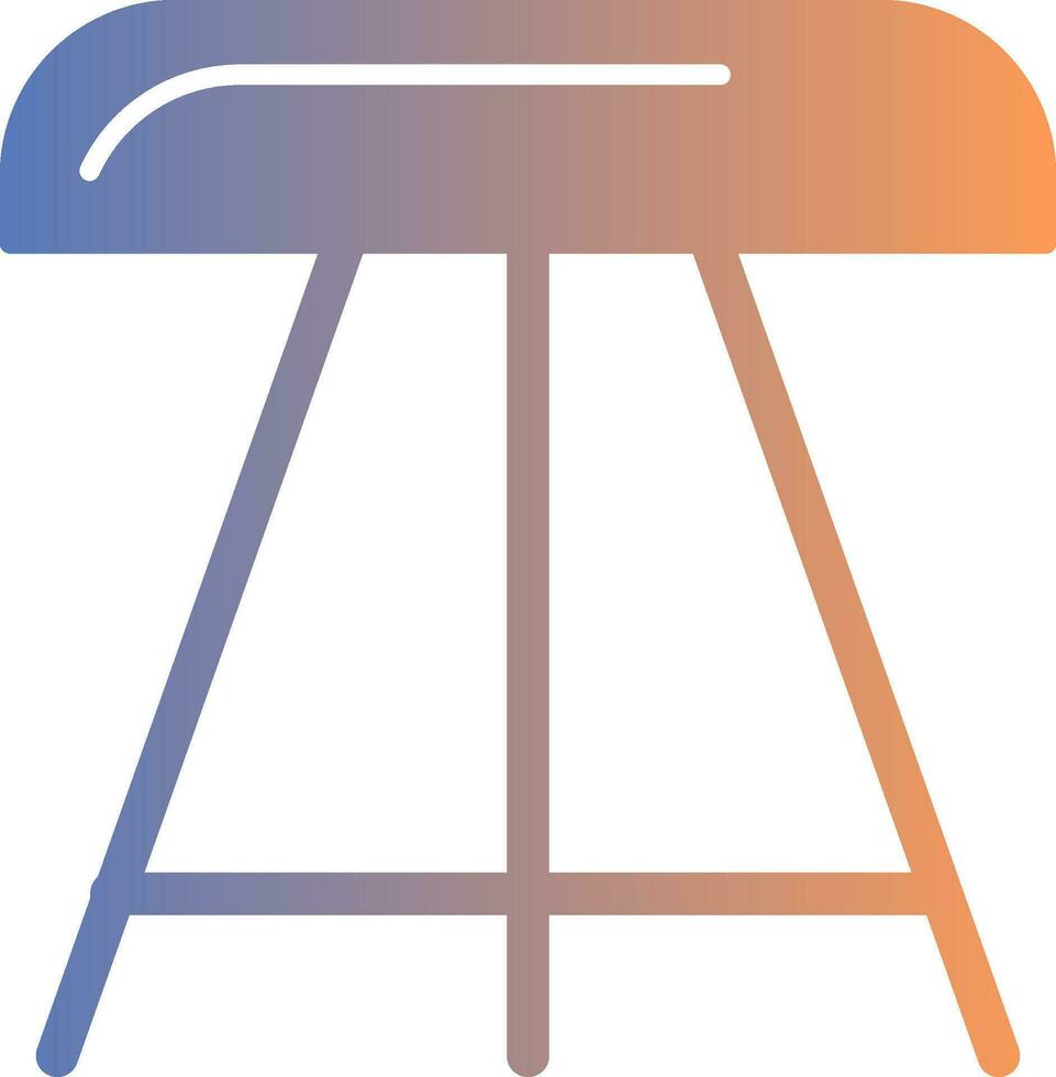 Stool Gradient Icon vector