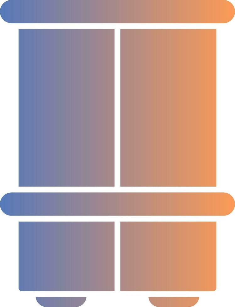 Wardrobe Gradient Icon vector