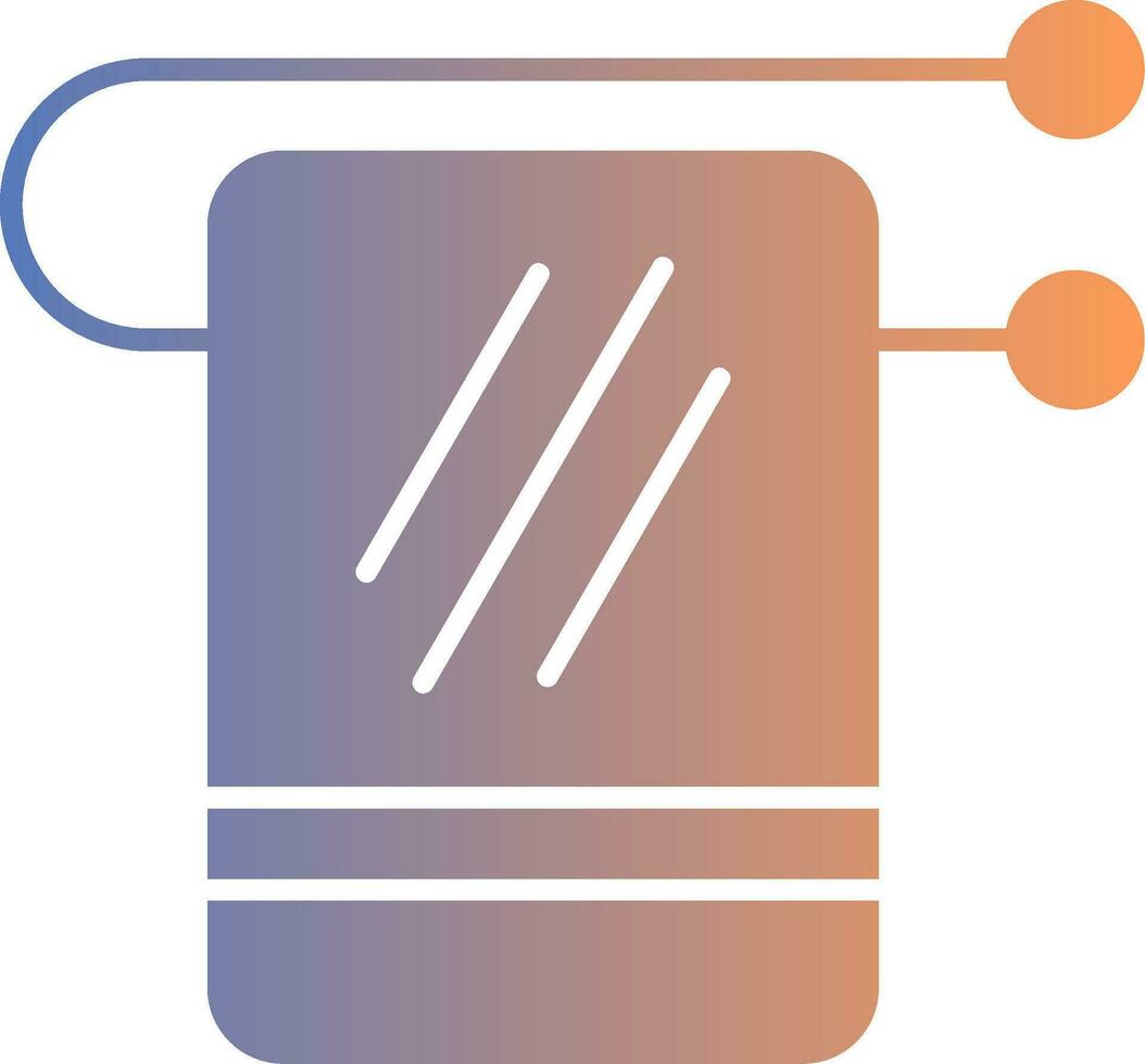 Towel Rack Gradient Icon vector