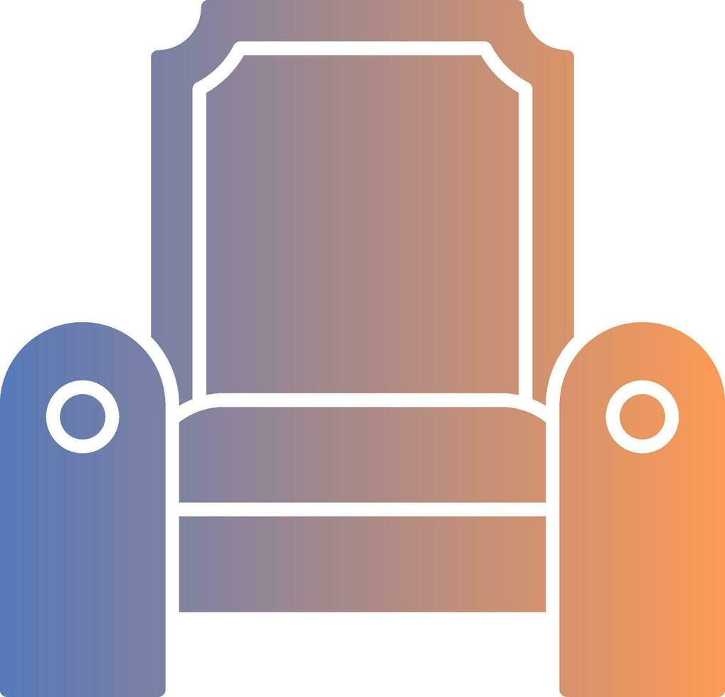 Throne Gradient Icon vector