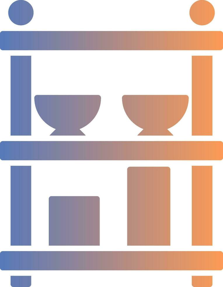 Shelves Gradient Icon vector