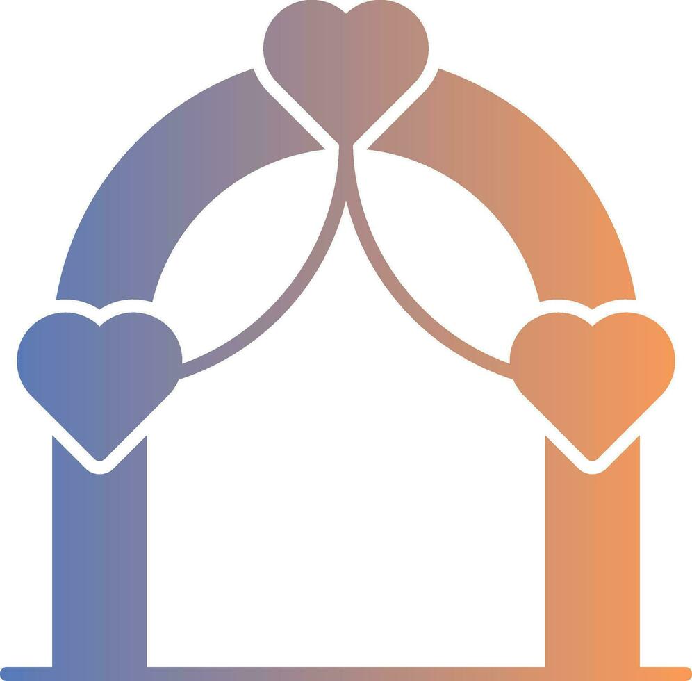 Wedding Arch Gradient Icon vector
