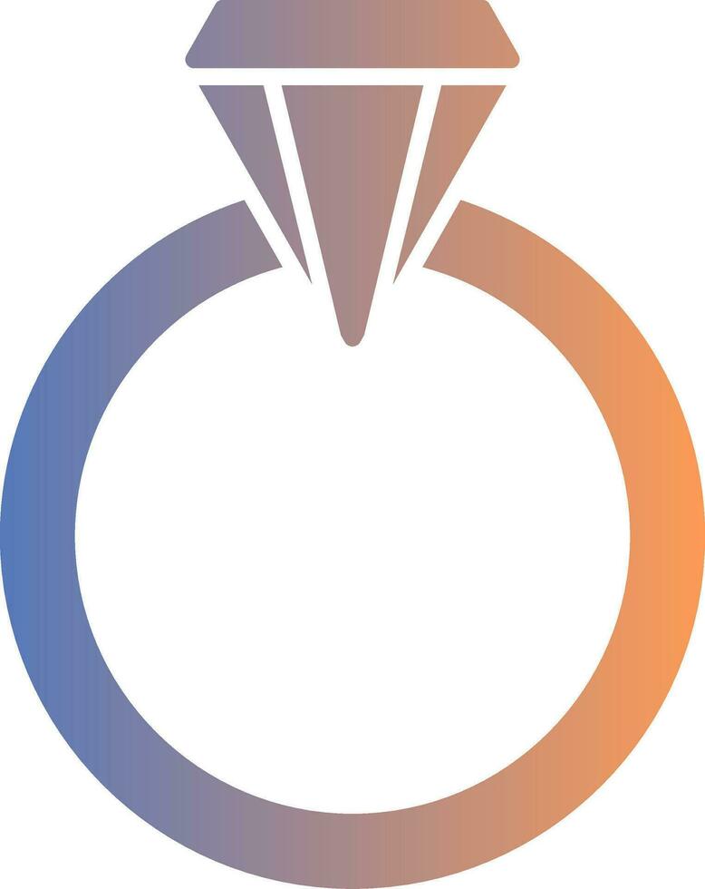 Wedding Ring Gradient Icon vector