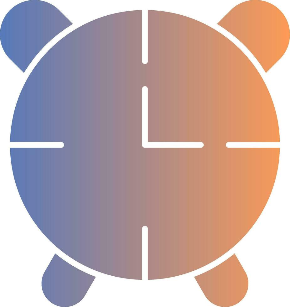 Alarm Clock Gradient Icon vector