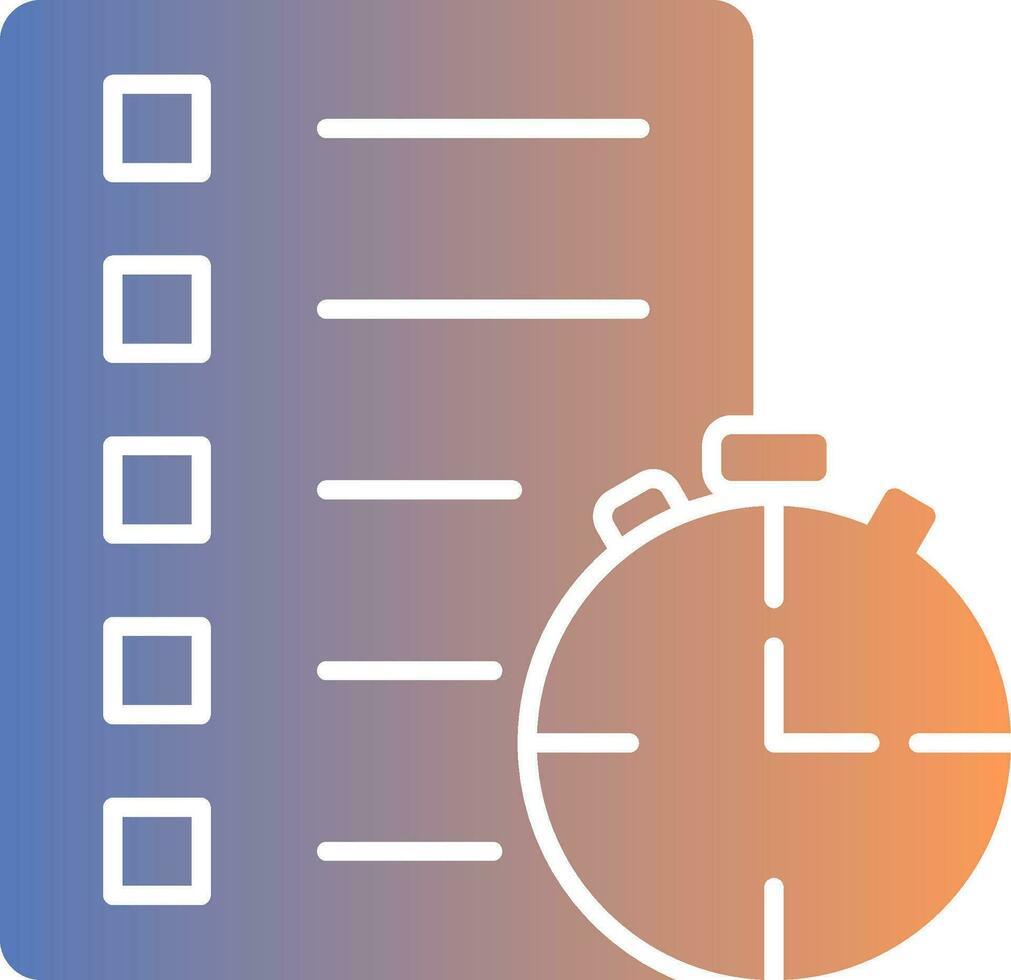 Track Of Time Gradient Icon vector