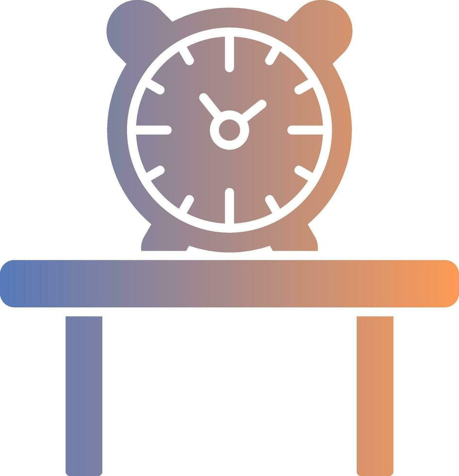 Table Watch Gradient Icon vector