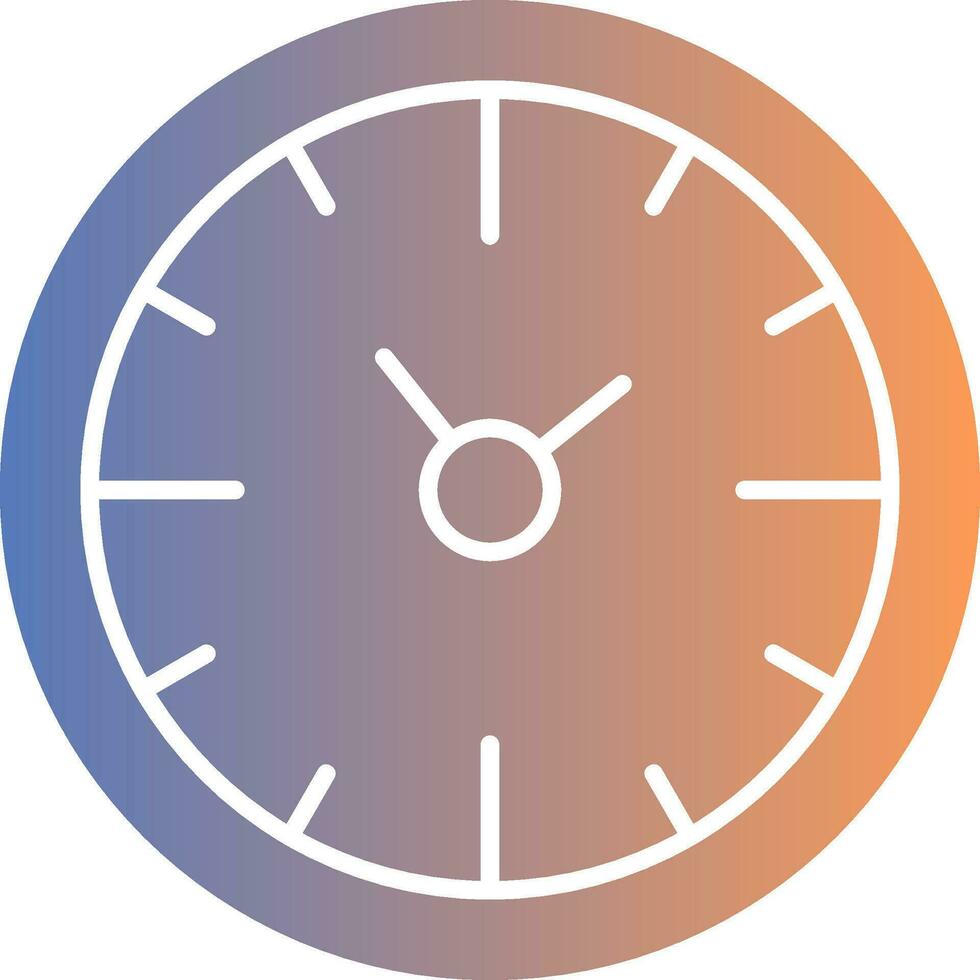 reloj hora degradado icono vector